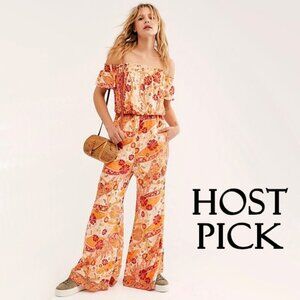 NWT Free People paisley & floral print jumpsuit